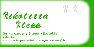 nikoletta klepp business card